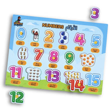 Numbers 0-15 Wooden Peg Puzzle