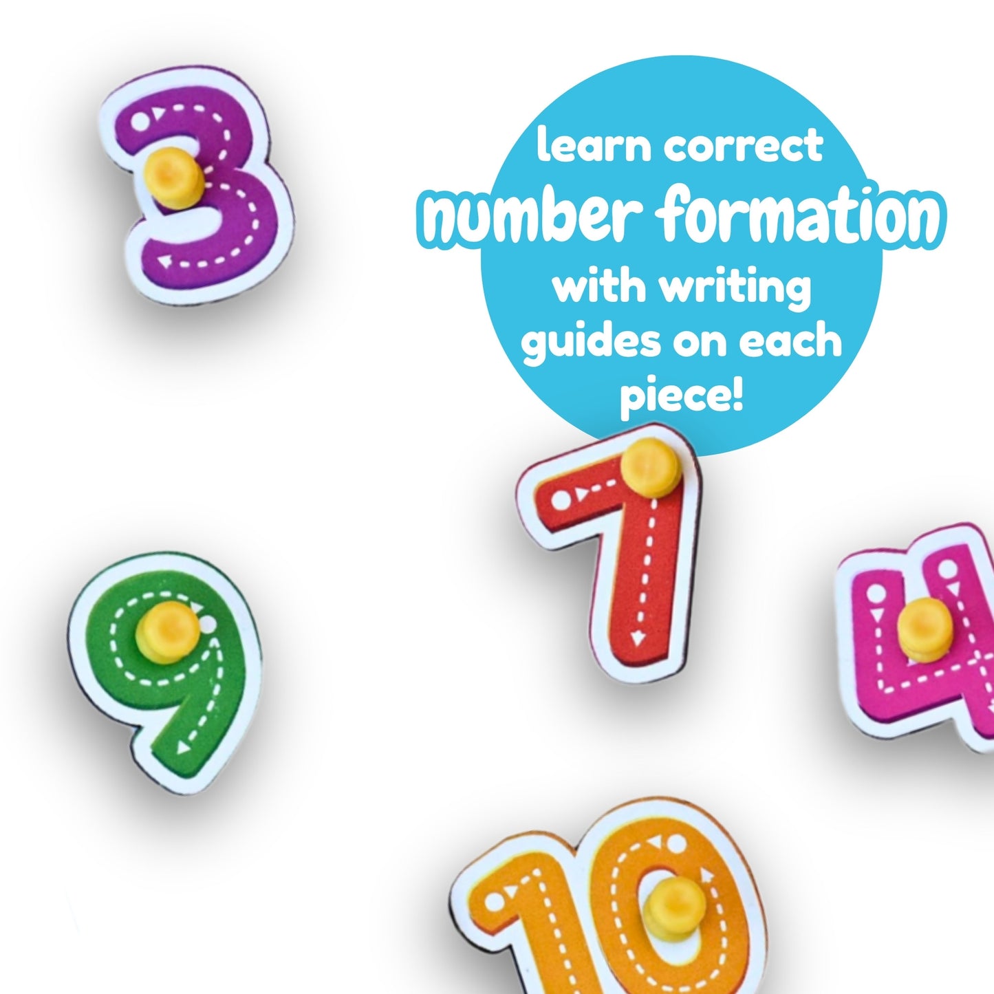 Numbers 0-15 Wooden Peg Puzzle