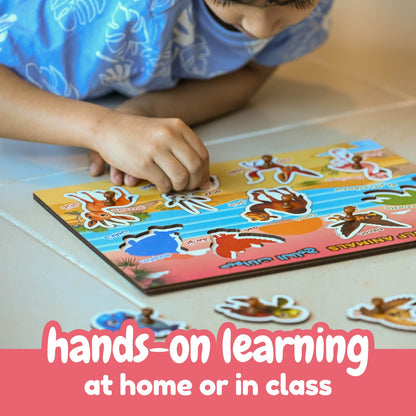 Gulf Animals Wooden Peg Puzzle